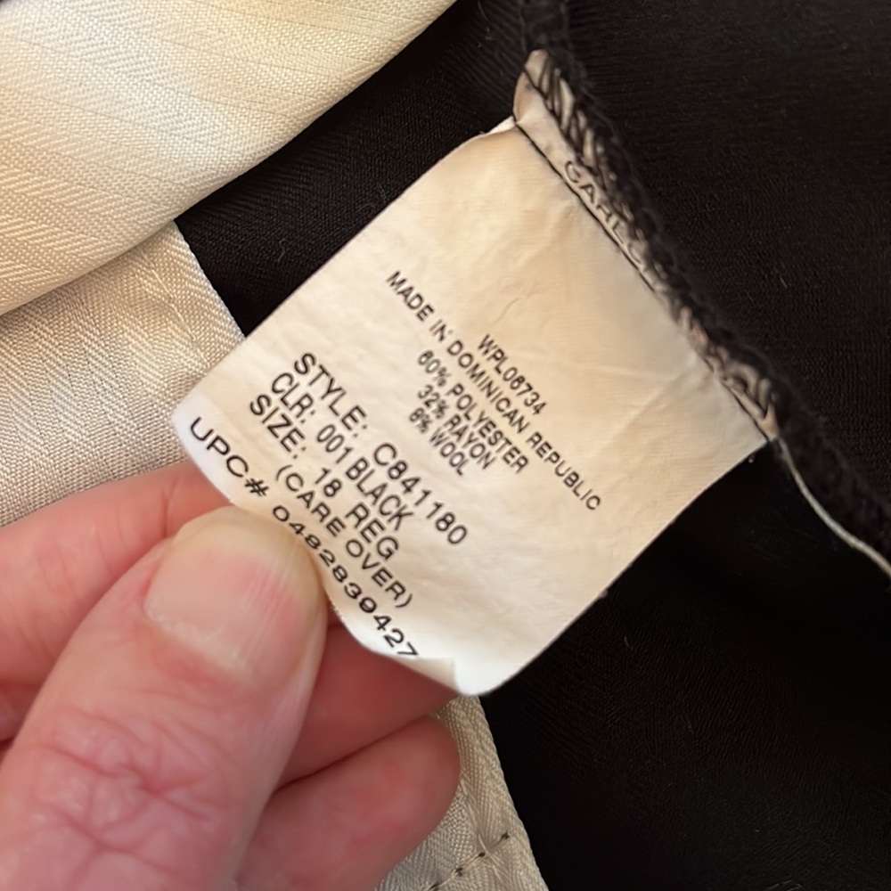 Chaps Black Slacks - Picture 3 of 3